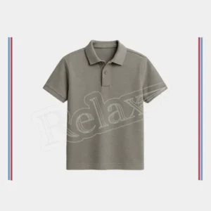 Polo Yaka Gri Tişört