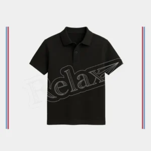 Polo Yaka Siyah Tişört