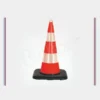 75 cm ağırlıklı trafik konisi - rüzgar ve darbeye dayanıklı yol çalışması uyarı ekipmanı