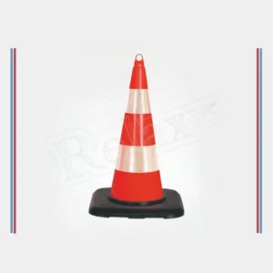 75 cm ağırlıklı trafik konisi - rüzgar ve darbeye dayanıklı yol çalışması uyarı ekipmanı
