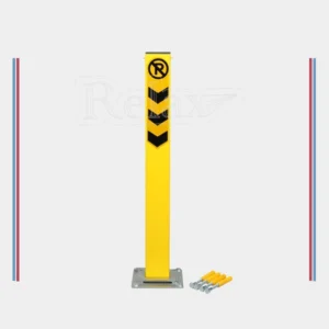 Kızaklı mekanizmaya sahip çıkan otopark direği ön görünüm