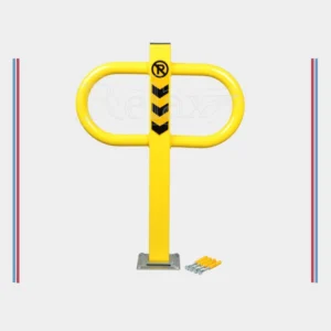 Sanayi tipi kızaklı çıkan otopark direği ön görünüm