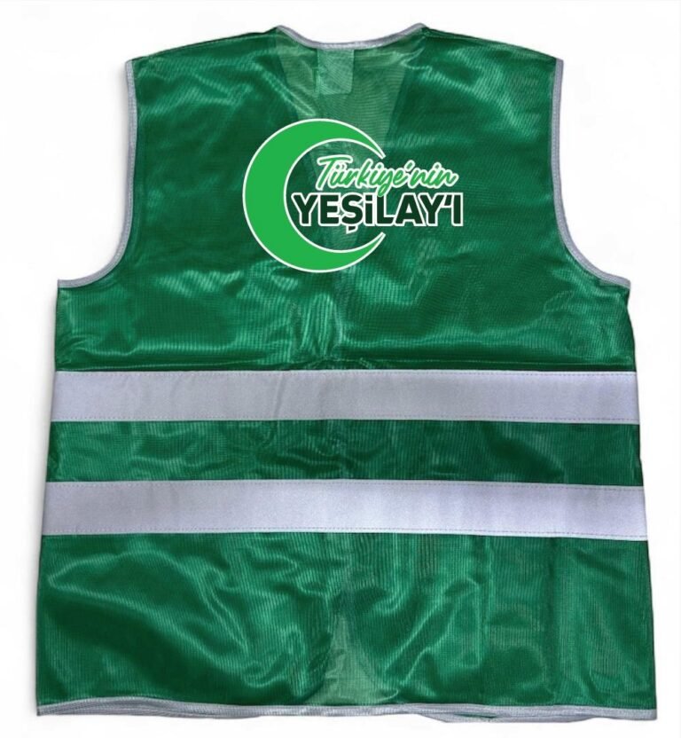Baskılı yeşil ikaz yeleği – Yeşilay (arka)