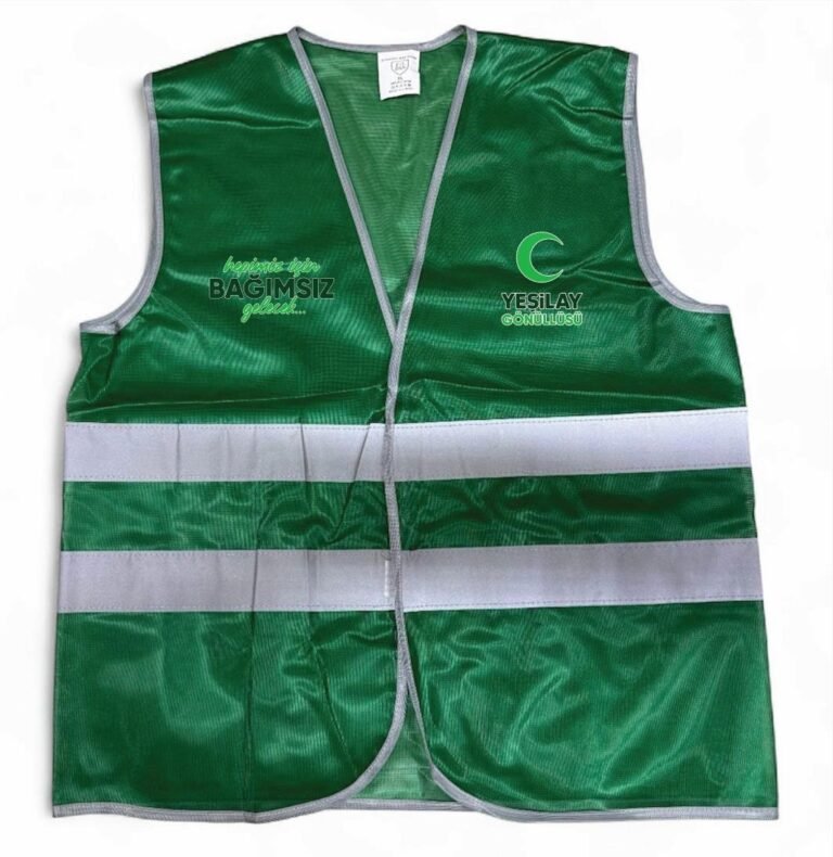 Baskılı yeşil ikaz yeleği – Yeşilay (ön)