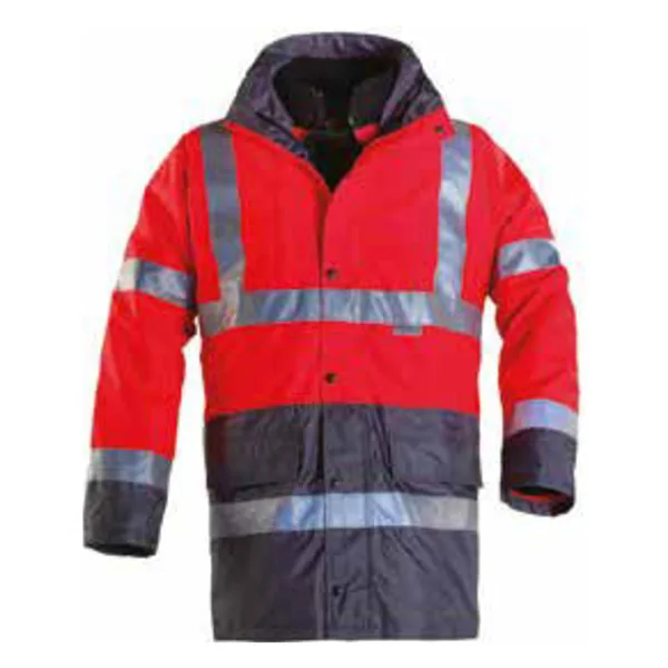 Yüksek Görünürlüklü 4+1 Parka – Kırmızı/Lacivert