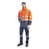Yüksek Görünürlüklü 5+1 Parka – Turuncu/Lacivert Uzun Model
