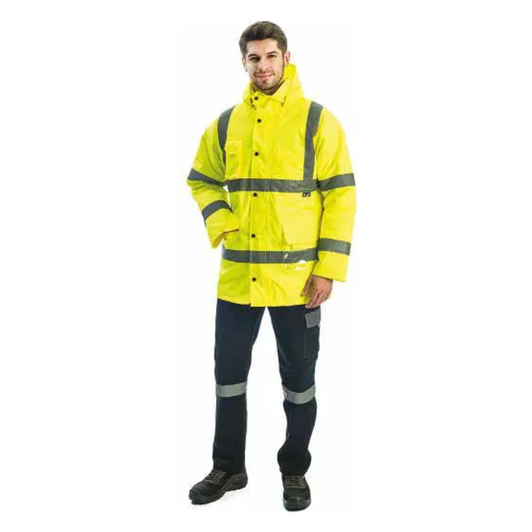 Yüksek Görünürlüklü Reflektörlü Parka – Sarı